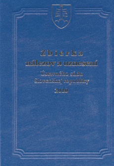 Zbierka nlezov a uznesen stavnho sdu SR 2010